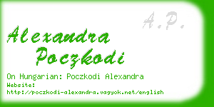 alexandra poczkodi business card